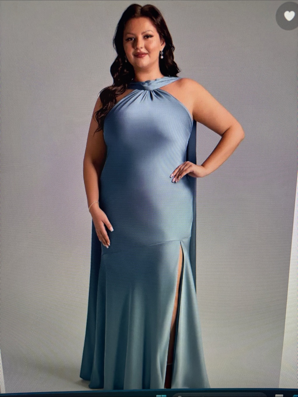 Azazie Dusty Blue Kinsley Bridesmaid Dress